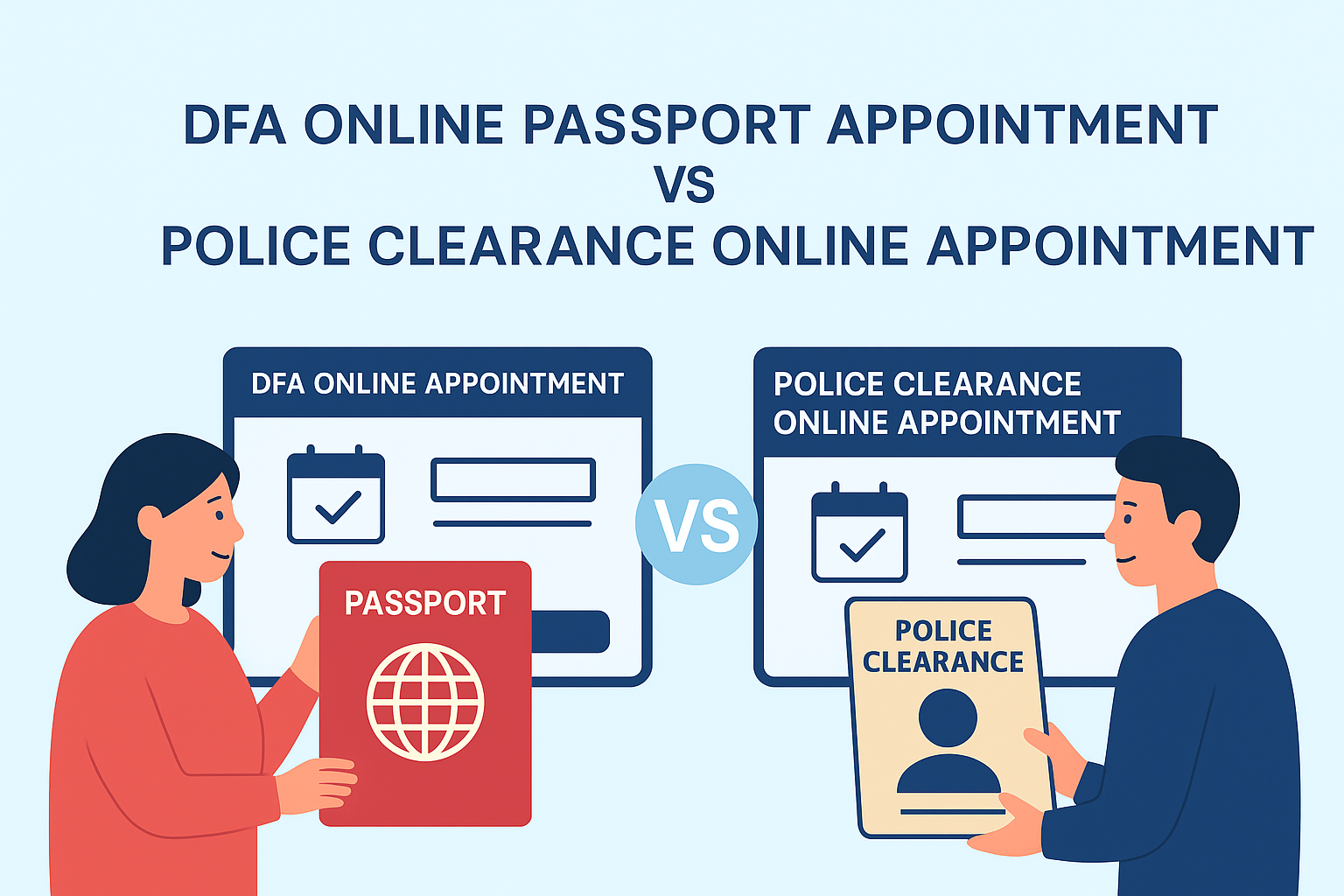 DFA Online Passport Appointment vs Police Clearance Online Appointment