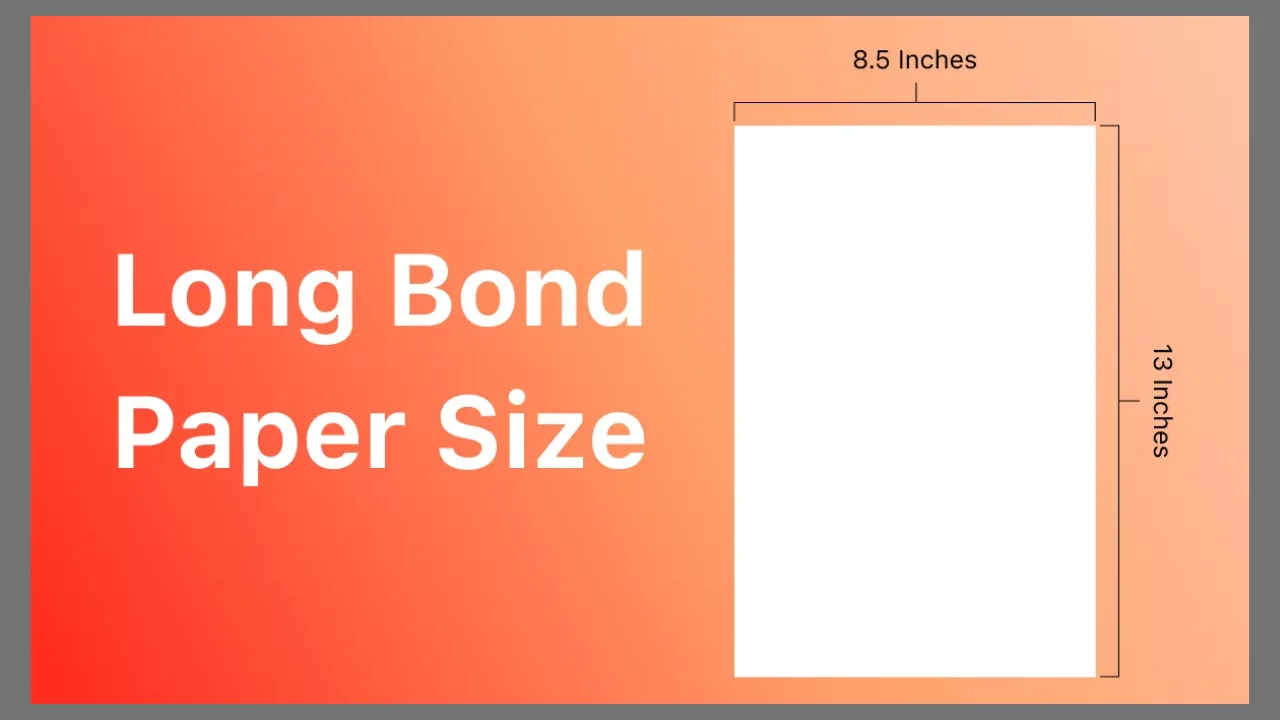long bond paper size