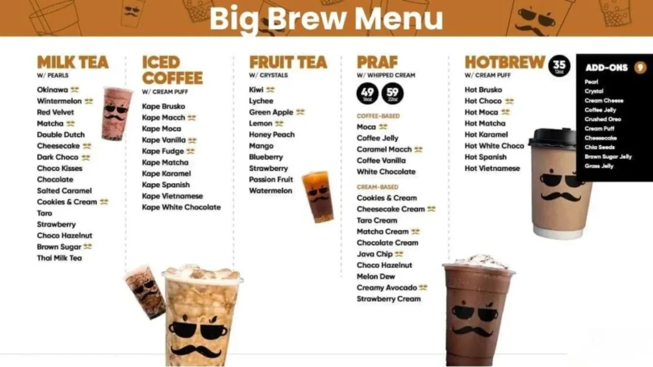 big brew menu