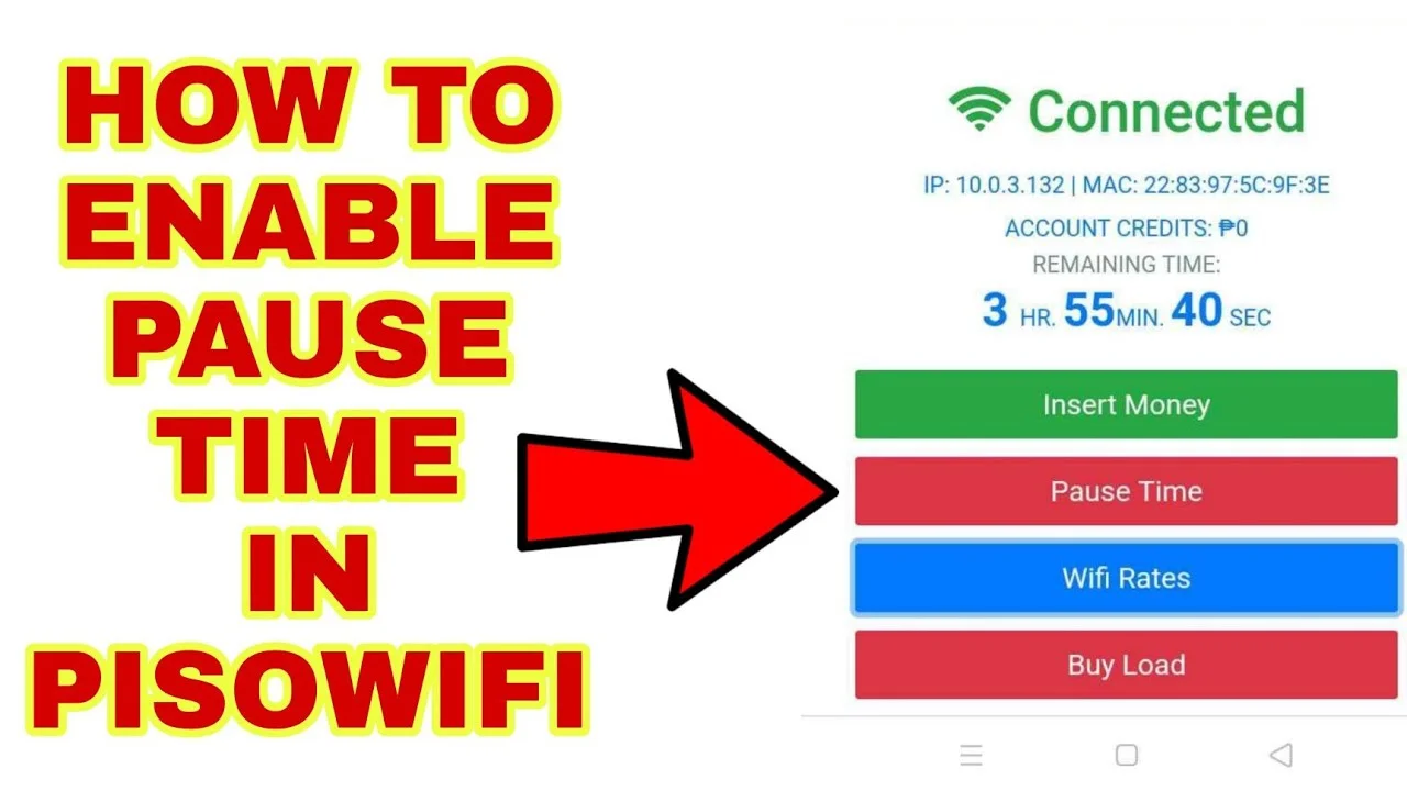 chrome piso wifi pause time