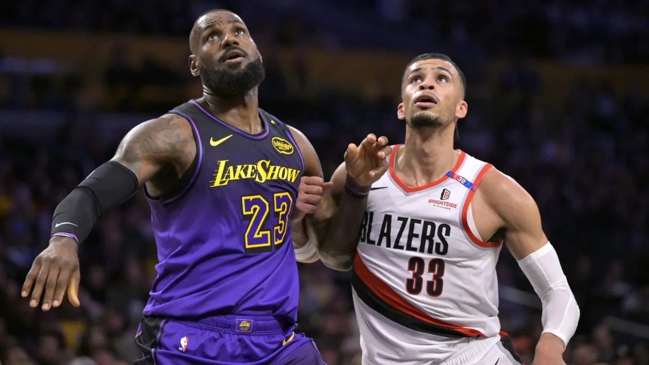 portland trail blazers vs lakers match player stats